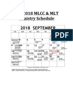 FALL 2018 MLCC & MLT Ministry Schedule