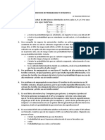 Ejercicios de probabilidad y estadística sobre poblaciones y muestras aleatorias