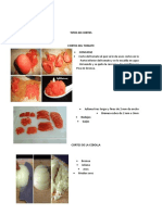 Tipos de Cortes - Gastronomia