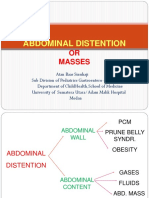 Abdominal Distention: OR Masses