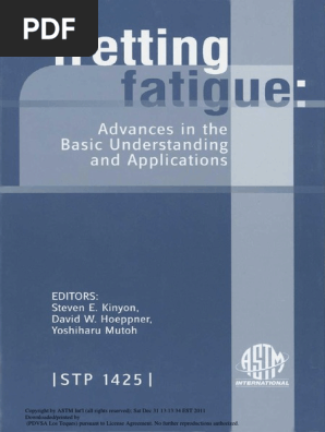 STP1425 Eb.1415051 1 PDF | PDF | Fatigue (Material) | Wire