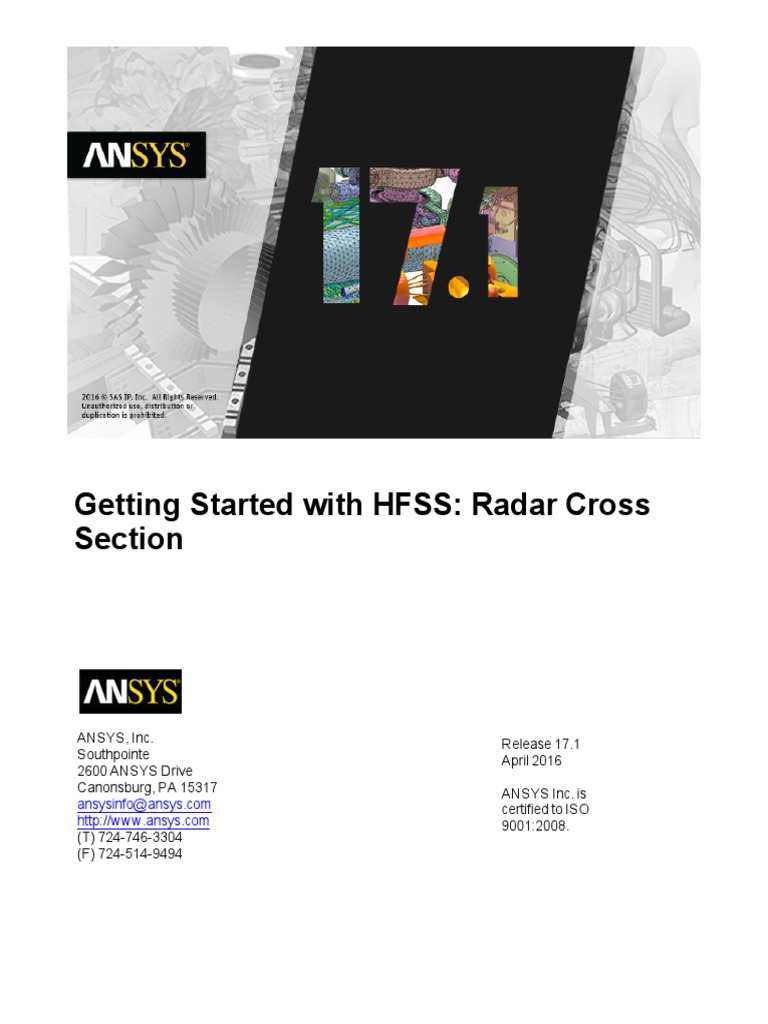 HFSS Radar Cross Section PDF License Trademark