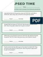 Elapsed Time Worksheet