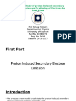 Theoretical Study of Proton-Induced SEY and Electron Scattering by Lead Atom