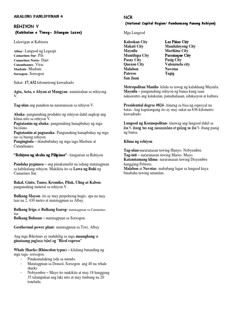 Rehiyon Ng Pilipinas Pdf
