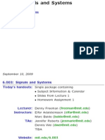 Signals and Systems - L1