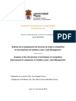 Análisis de La Implantación de Técnicas de Mejora Competitiva - Lean Management PDF