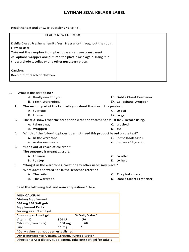 Latihan Soal Report Text Smp Kelas 9 Doc