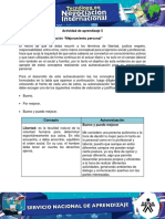 Evidencia 1 Autoevaluación Mejoramiento Personal