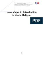 Term Paper in Introduction To World Religion: Republic of The Philippines