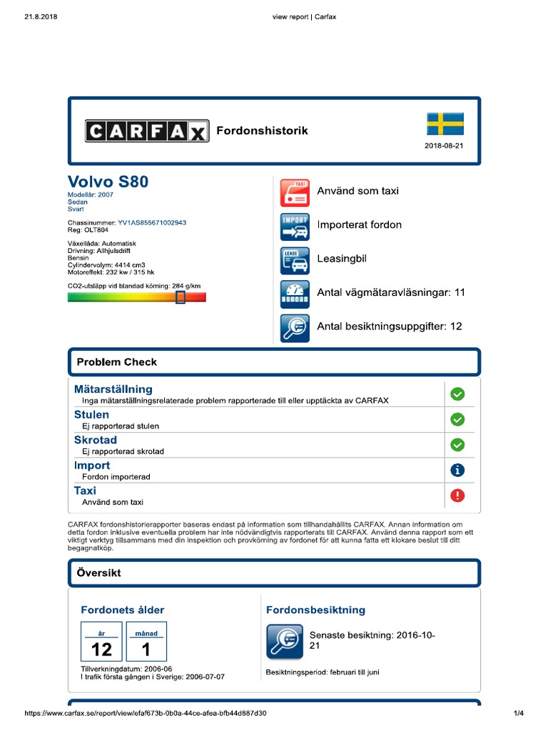 Carfax | PDF