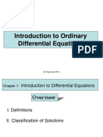 Introduction To Ordinary Differential Equations: DR Faye-Jan 2014
