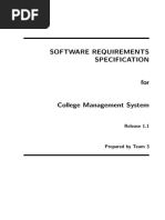 College Management System Srs PDF