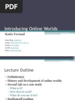 Week 11 Lecture - Intro To Online Worlds