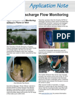 Lagoon Discharge Flow Monitoring: Open Channel Flow Monitoring A Flume or Weir Without