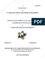 "Cyber Security and Ethical Hacking": A Seminar Report On