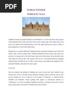 World Wonder Timbuktu Mali: Mali River Niger Sahara Desert Timbuktu Region Administrative Regions of Mali
