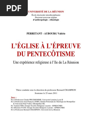 2011lare0004 Aubourg Pdf Pentecotisme Dieu