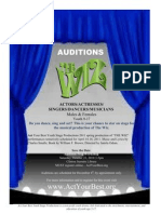 the wiz auditions flyer