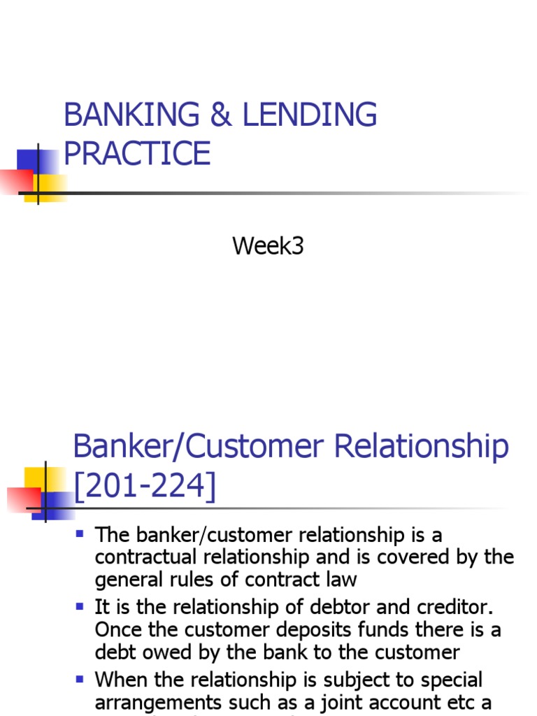 Banking & Lending Practice: Week3 | PDF | Banks | Credit