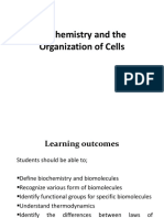 Biochemistry and The Organization of Cells