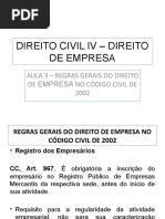 Aula 3 - Regras Gerais Do Direito de Empresa