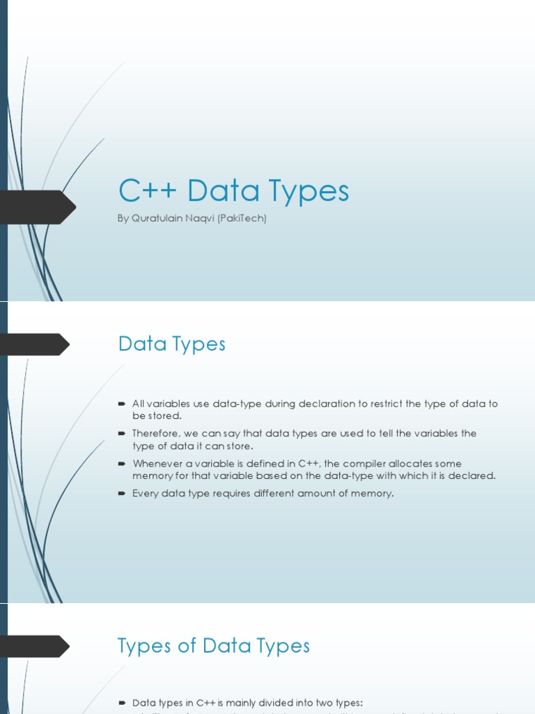 C Data Types Pdf Data Type Integer Computer Science