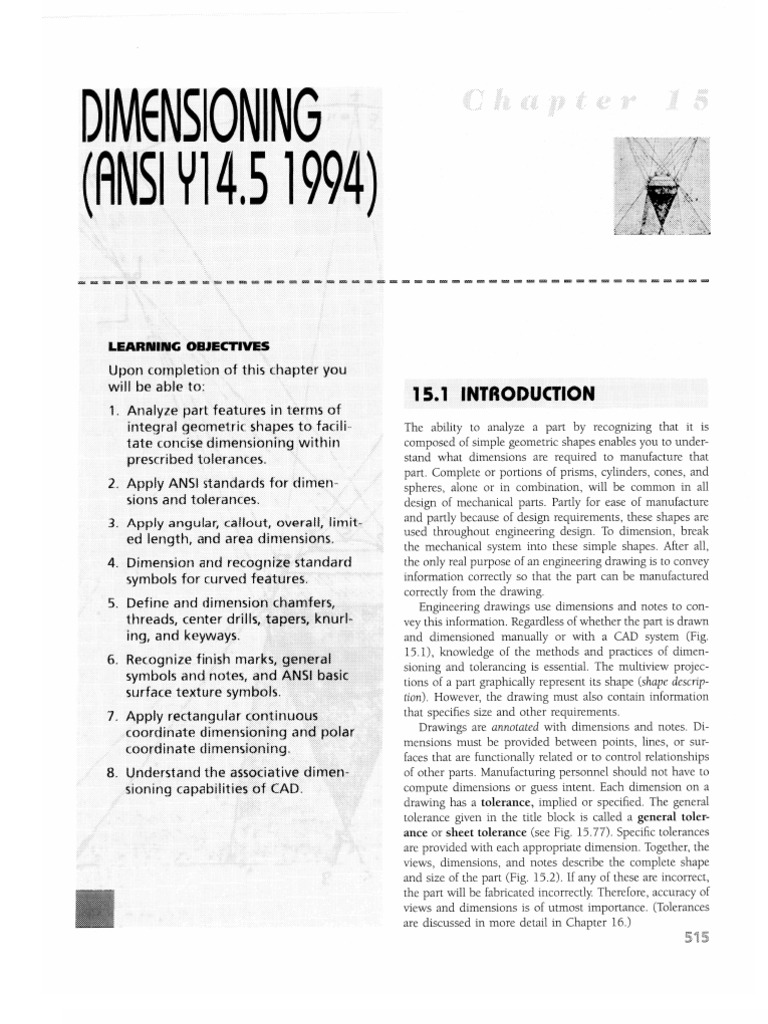 Understanding Y14 5 Dimensioning and Tolerancing | PDF | Decimal | Inch