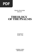 KRAUS Hans Joachim 1992 Theology of The Psalms Continental Commentaries Minneapolis Fortress Press