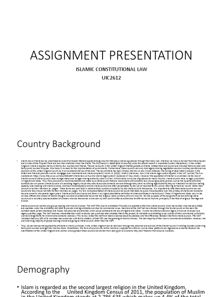Assignment Presentation 1 | PDF | Will And Testament | Sharia