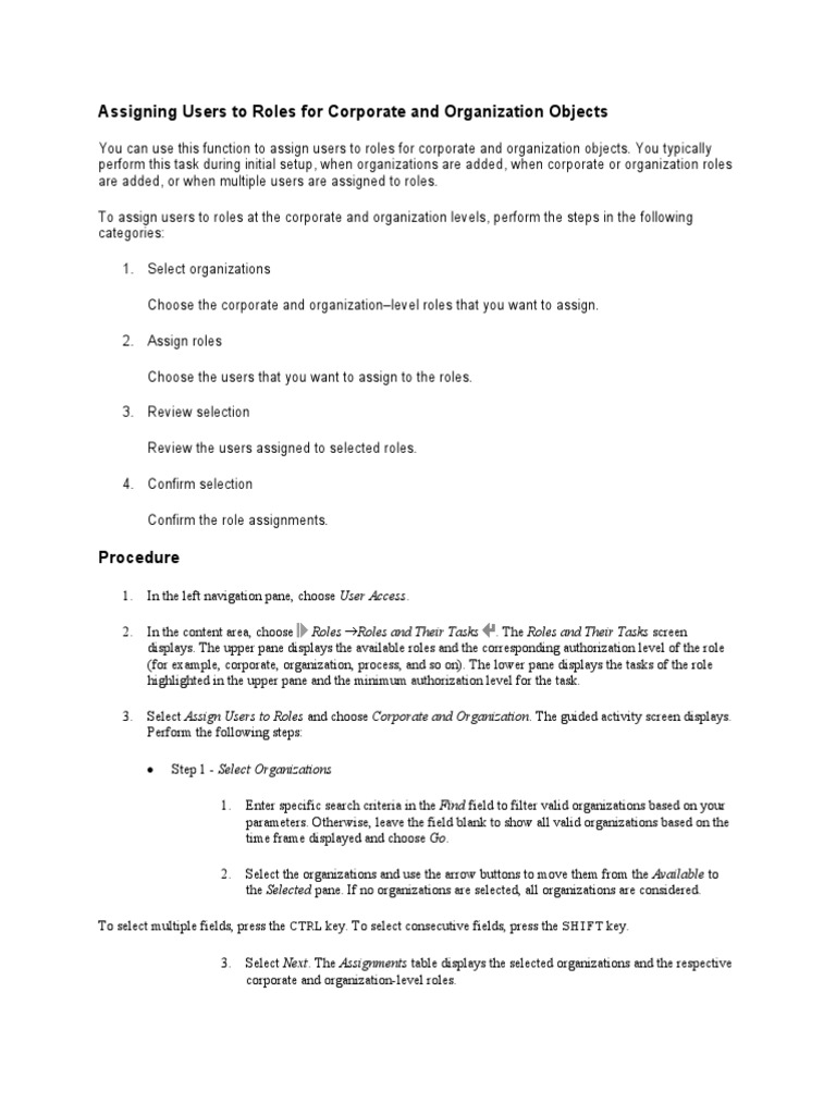 Roles Assignment For Users | PDF | Computing | Software