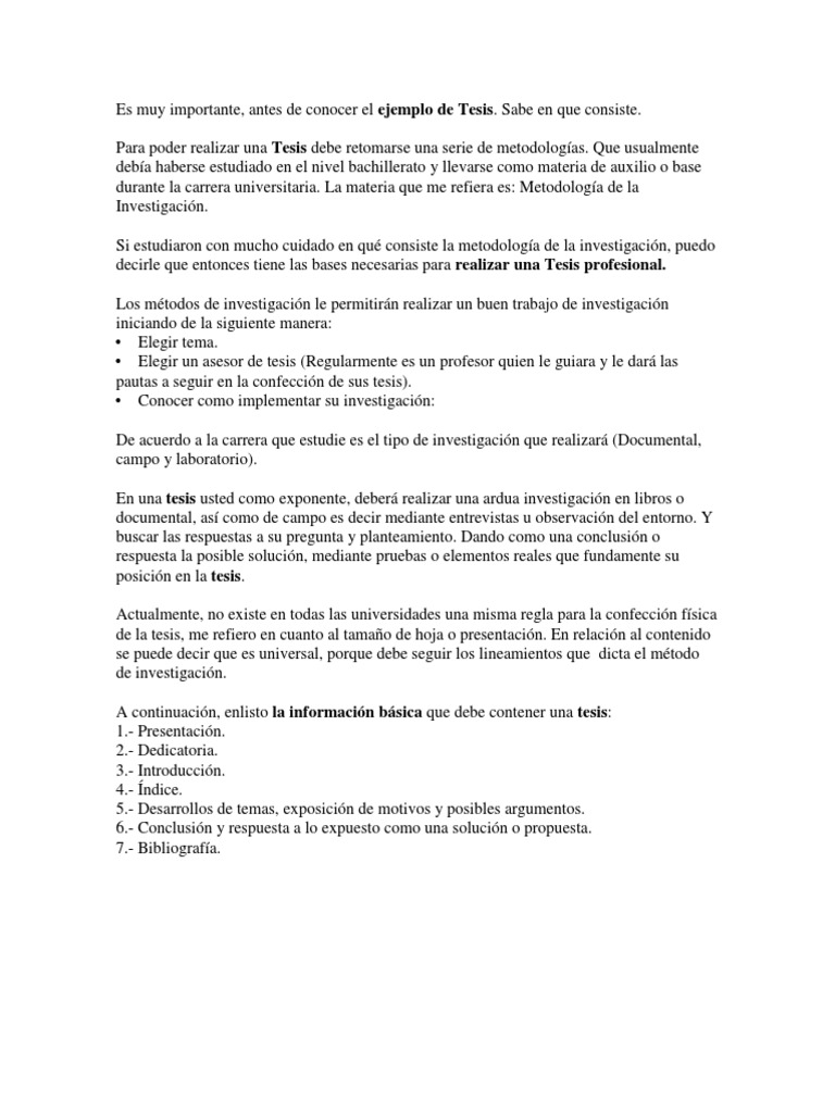 Ejemplo De Una Metodologia De Una Tesis Ejemplo Sencillo