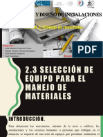 Planeación Y Diseño de Instalaciones: Unidad 2: Manejo de Materiales