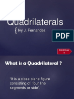 Quadrilaterals: Ivy J. Fernandez