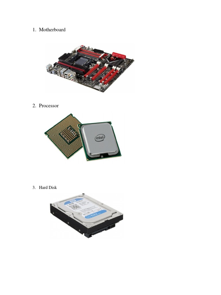 Essential PC Components List | PDF | Computers | Technology & Engineering