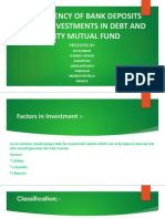 Tax Efficiency of Bank Deposits Vis-À-Vis Investments in Debt and Equity Mutual Fund