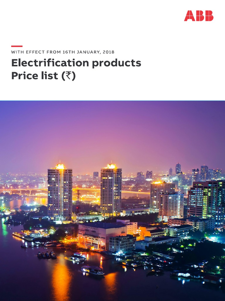 ABB Electrification Products Price List 2018 | PDF