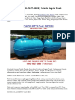 TERJAMIN! 0812-9627-2689 - Pabrik Septic Tank Biotech
