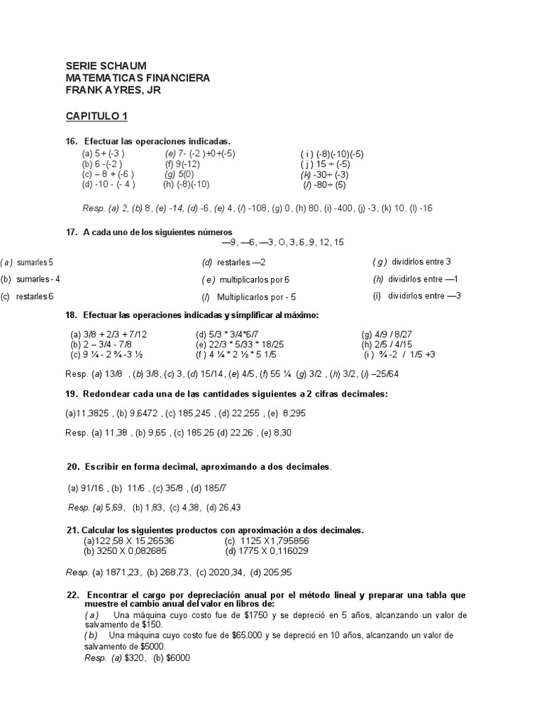 Matematica Financiera I | PDF | Depreciación | Libra esterlina