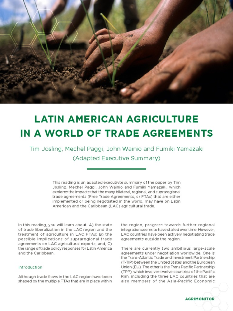 Latin American Agriculture in A World of Trade Agreements | PDF | Trans ...