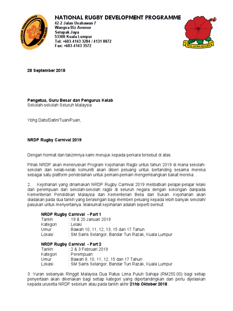 Surat - NRDP Rugby Carnival 2019 | PDF