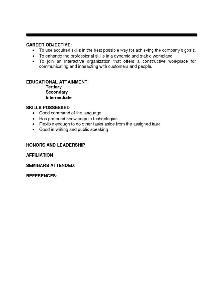 Resume Guide | PDF