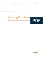 Solving Problems: TRUR1168 - Problem Solving & Programming November 11, 2017