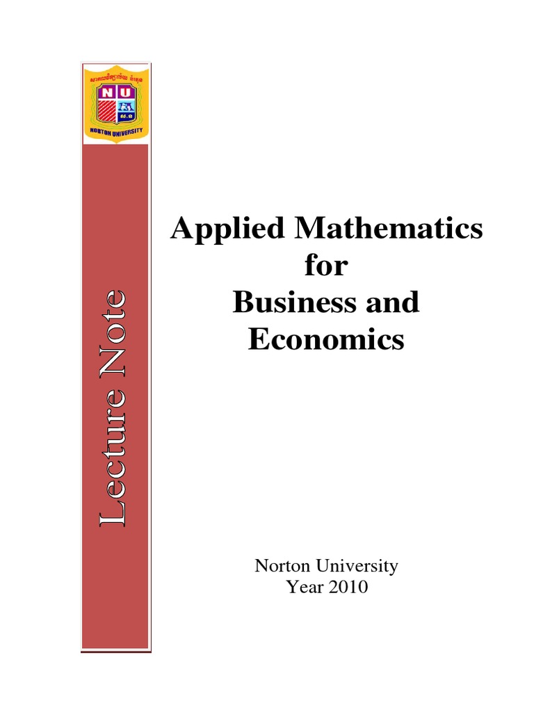 APPLIED MATHEMATICS FOR BUSINESS visual data 7
