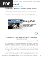 Gen Ex Pinto Silva - A Imprensa e a Verdadeira Realidade Dos Fatos e Acontecimentos-X