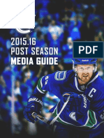 2016 Vancouver Canucks Post Season Media Guide