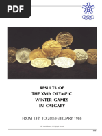 Calgary 1988 Winter Olympics Official Result Book