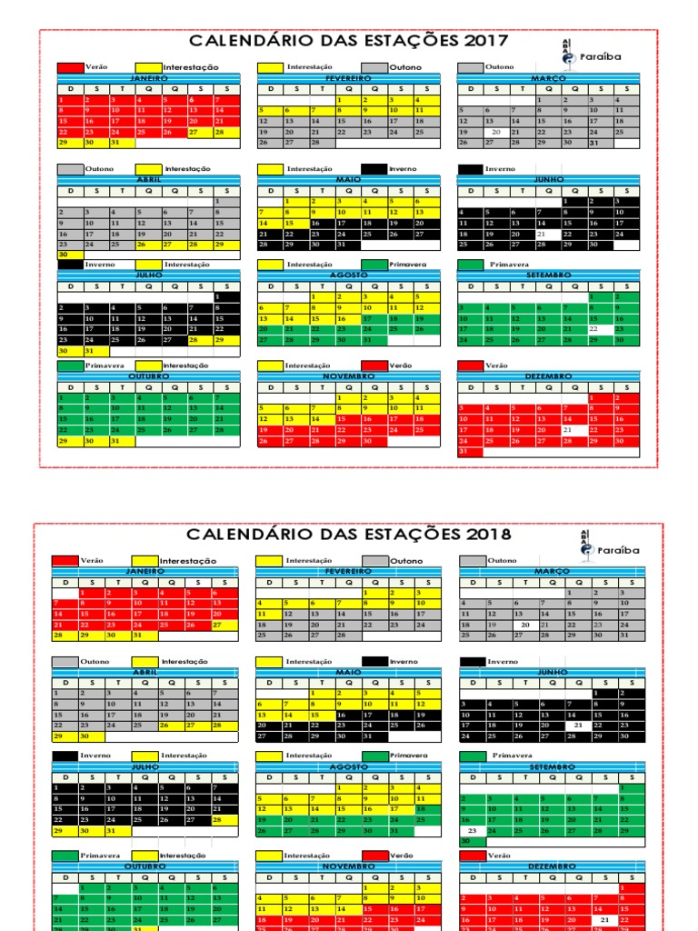 Calendário das Estações do Ano 2020 | PDF | Outono | Lazer