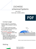 15CH455E Microchemical Systems: Unit 2 Part 02 Contact Angle, Wettability, Capillarity