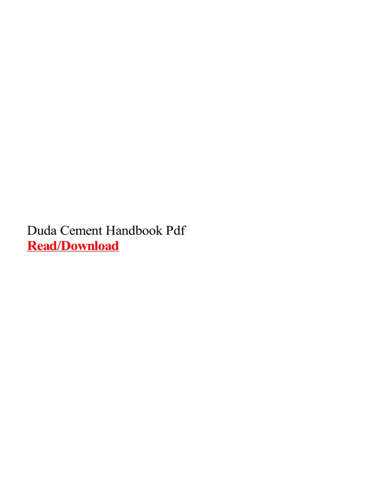 PDF Duda Cement Handbook PDF Wordpresscom PDF | Cement | Mill (Grinding)